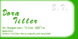 dora tiller business card